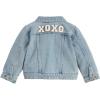 Mud Pie Girls’ Mud Pie Children’s Glitter Patch Denim Jacket(Denim)