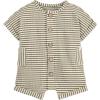 Mud Pie Baby Boys’ Mud Pie Children’s Green Stripe Waffle Romper(Green Stripe)