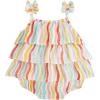 Mud Pie Baby Girls’ Mud Pie Children’s Rainbow Tier Bubble(Multi)