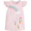 Mud Pie Baby Girls’ Mud Pie Children’s Sparkle Tshirt Dress(Pink)