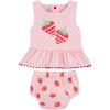 Mud Pie Baby Girls’ Mud Pie Children’s Strawberry Baby 2pc(Strawberries)