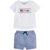 Mud Pie Children’s Flag Smocked Tee Short Set; 12-18M