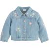 Mud Pie Girls’ Mud Pie Children’s Easter Floral Embroidered Jacket(Denim)