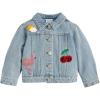 Mud Pie Girls’ Mud Pie Children’s Glitter Patch Denim Jacket(Denim)