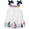 Mud Pie Girls’ Mud Pie Girl Sailboat Poplin Dress;(Sailboat)