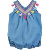 Mud Pie baby-girls Mud Pie Kids Check Longall(Chambray)