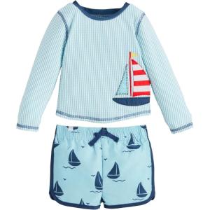 Mud Pie Baby Boy’s Children’s Sailboat App Rashguard Set 6-9M