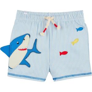 Mud Pie Baby Boys’ Mud Pie Children’s Seersucker Applique Trunk(Shark)