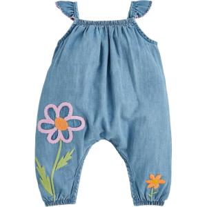 Mud Pie Baby Girls Children’s Flower Denim Longall(Denim)