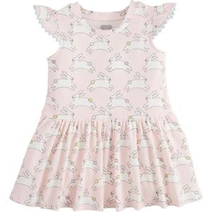 Mud Pie Baby Girls’ Mud Pie Children’s Bunny Print Tshirt Dress(Bunny Print)