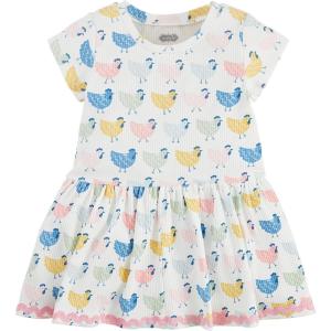 Mud Pie Baby Girls’ Mud Pie Children’s Chicken Print Tshirt Dress(Chickens)