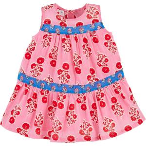 Mud Pie Baby Girls’ Mud Pie Children’s Mixed Print Dress(Pink Floral)
