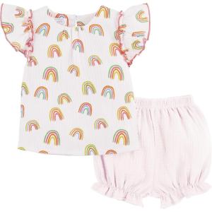 Mud Pie Baby Girls Short Set(Pink)