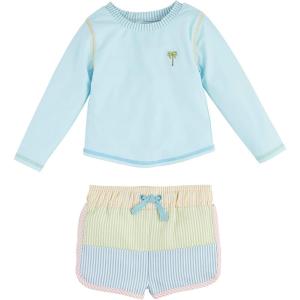 Mud Pie Children’s Seersucker Rashguard Set; 4T-5T