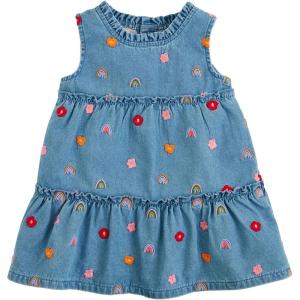 Mud Pie Girls’ Mud Pie Girls Rainbow Flower Emb Dress;(Rainbow Flower)