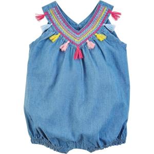 Mud Pie baby-girls Mud Pie Kids Check Longall(Chambray)