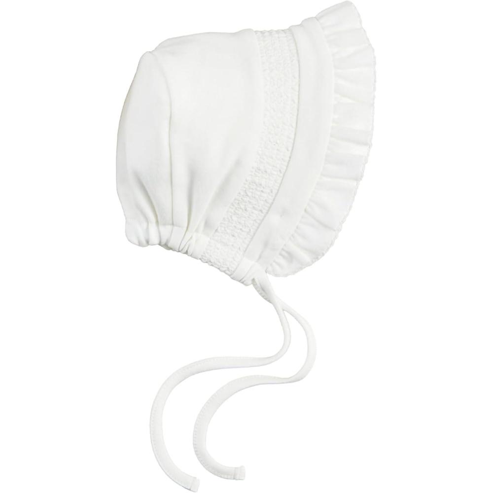 image:imageMud Pie Childrens Ivory Smocked Bonnet NB3M