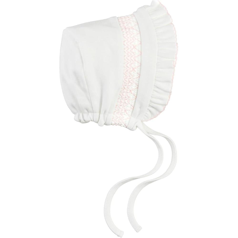image:imageMud Pie Childrens Pink Smocked Bonnet NB3M