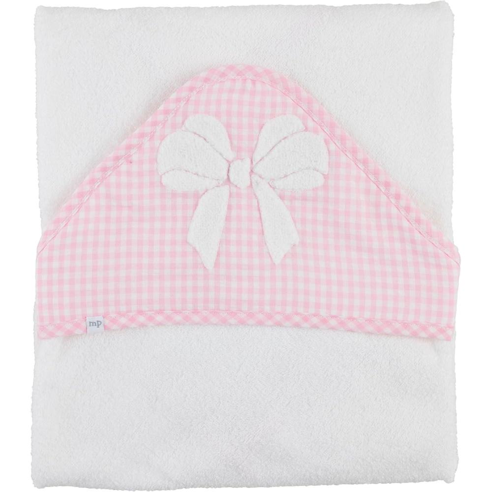 image:imageMud Pie Childrens Solid Pink Bow Hooded Towel