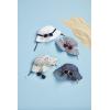Mud Pie Baby Boys’ Baby Sun Hat and Sunglasses Set(White With Navy)