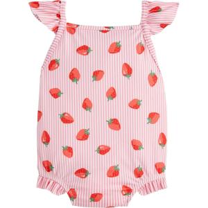 Mud Pie Baby Girls Children’s Strawberry Print 1pc(Strawberry)