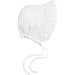 Mud Pie Children’s Ivory Smocked Bonnet; NB-3M