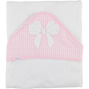 Mud Pie Children’s Solid Pink Bow Hooded Towel