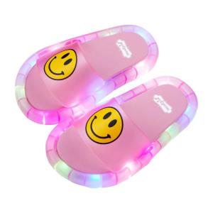 Mud Pie Light-Up Smiley Sandals, Pink, Medium/Large(Pink)