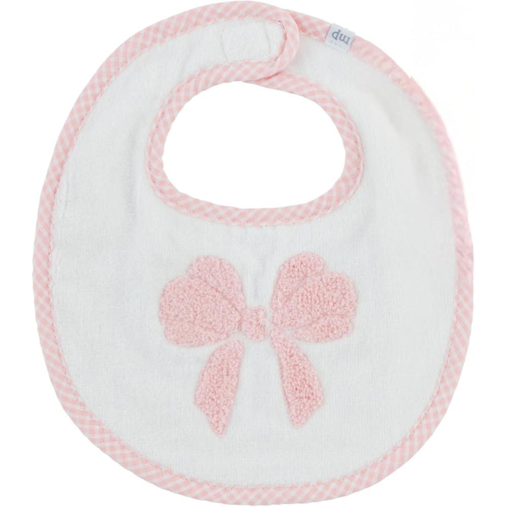 image:imageMud Pie Childrens Pink Boucle Bow Bib One Size Fits Most