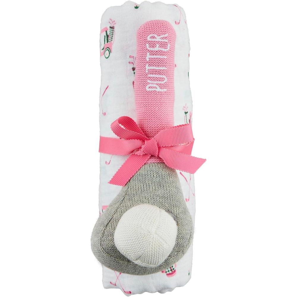image:imageMud Pie Childrens Girl Golf Swaddle and Rattle