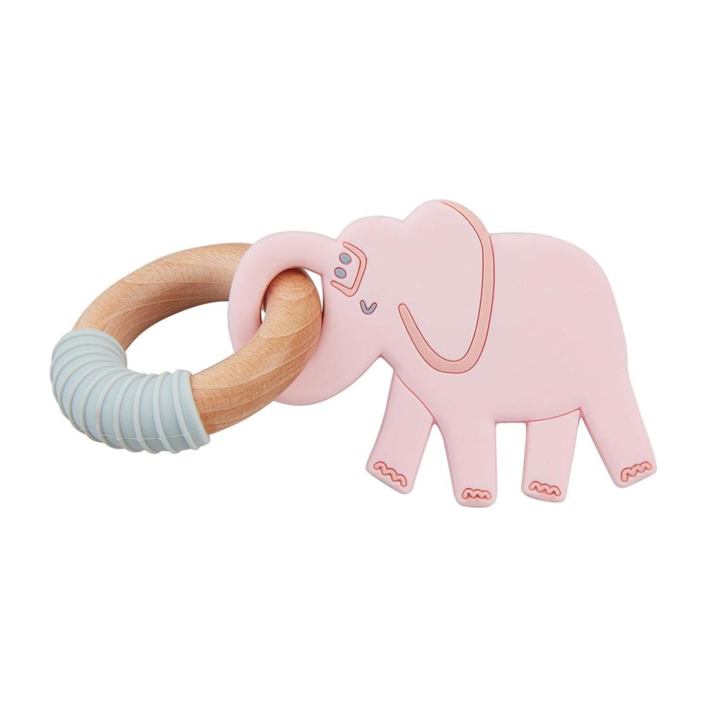 image:imageMud Pie Kids Pink Elephant Ring Teether 3 X 3 34