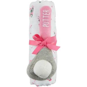 Mud Pie Children’s Girl Golf Swaddle and Rattle
