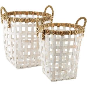 Mud Pie Rattan Basket Set