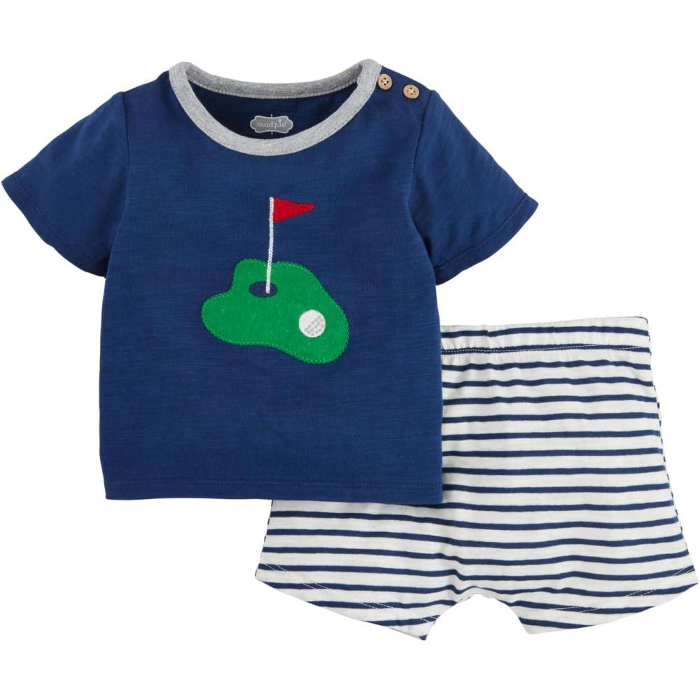 image:imageMud Pie Childrens Golf Baby Short Set 69M