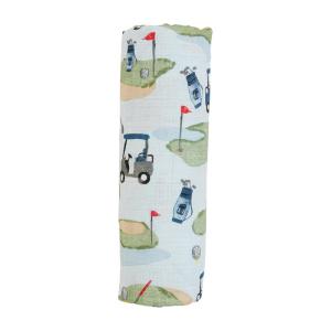 Mud Pie Kids Blue Golf Swaddle; 47″ X 47″