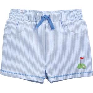 Mud Pie Toddler Boy Golf Swim Trunk(Medium Blue Seersucker)
