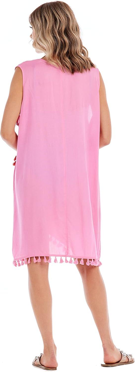 image:imageMud Pie Womens Womens Tassel CoverupPink