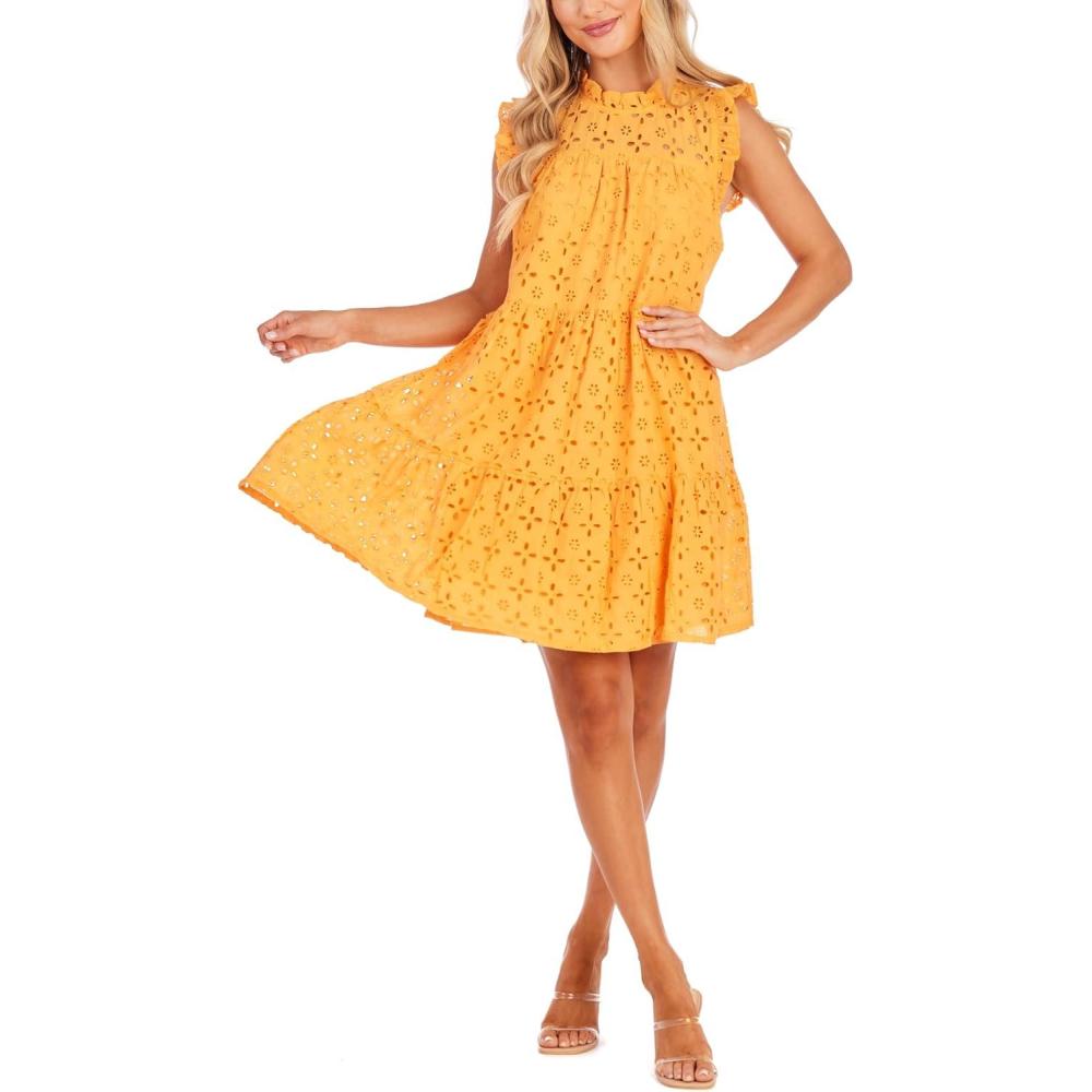 image:imageMud Pie Womens Mud Pie Womens Lula Eyelet DressYellow