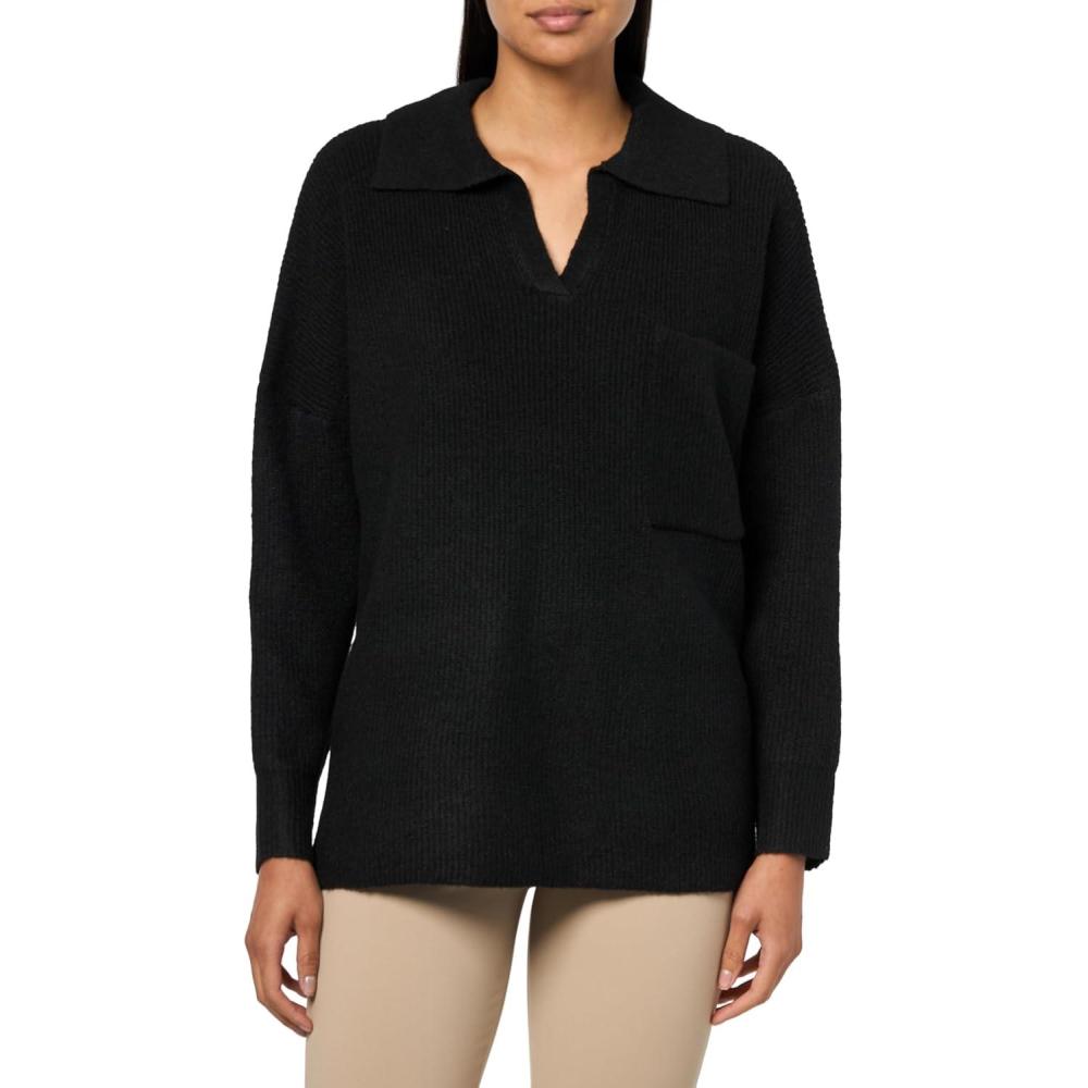 image:imageMud Pie Womens Mud Pie Womens Noa Collared SweaterBlack
