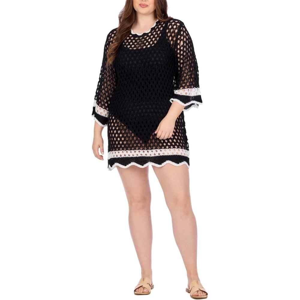 image:imageMud Pie Womens Womens Hooper Crochet TunicBlack