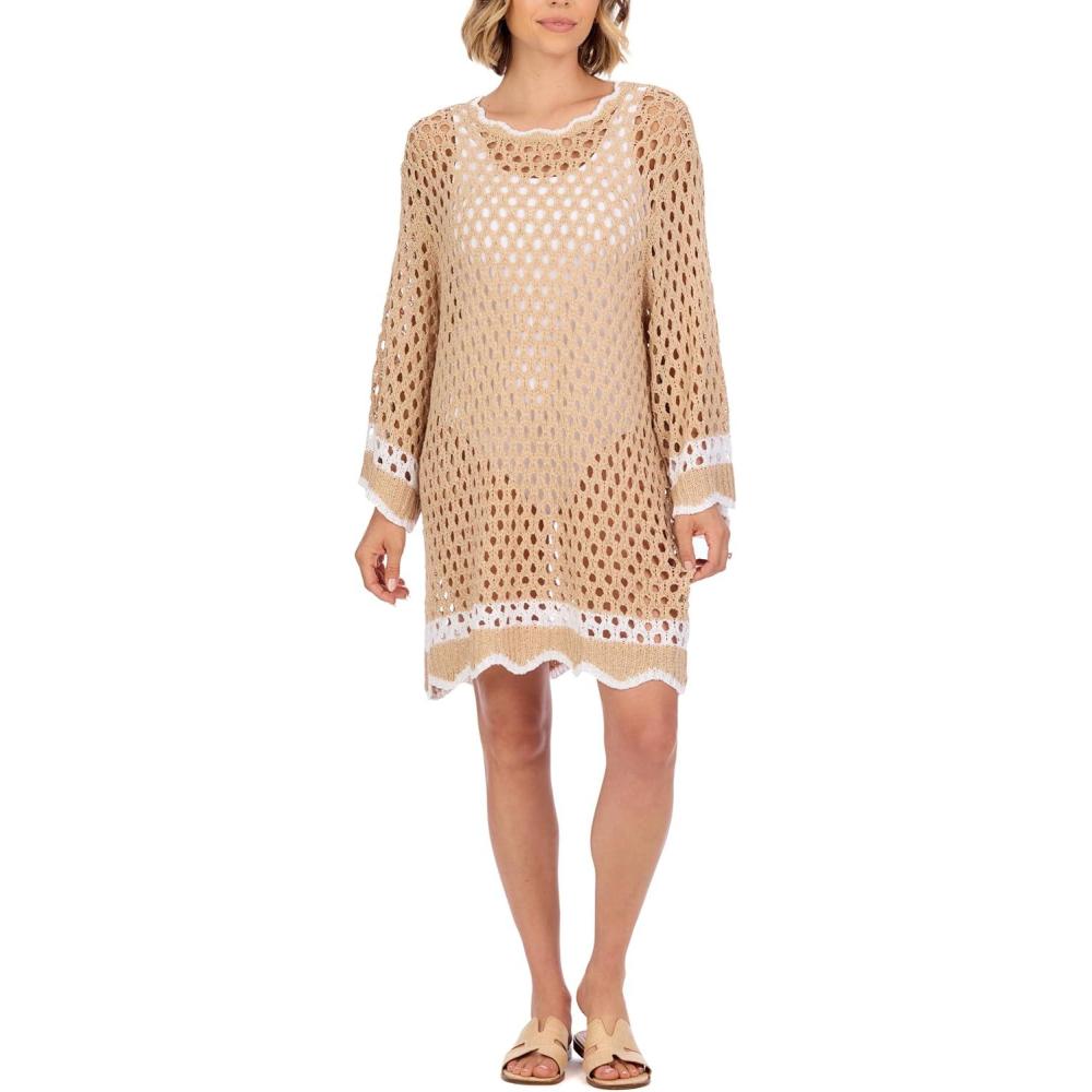 image:imageMud Pie Womens Womens Hooper Crochet TunicBrown