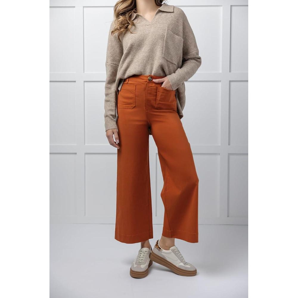 image:imageMud Pie Womens Womens Jake Wide Leg Pants