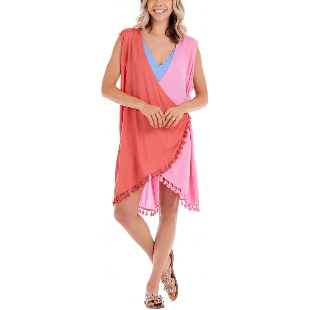 image:imageMud Pie Womens Womens Tassel CoverupPink