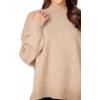 Mud Pie Women’s Mud Pie Women Novie Pom Pom Sweater(Brown)