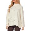 Mud Pie Women’s Mud Pie Women Novie Pom Pom Sweater(White)