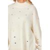 Mud Pie Women’s Mud Pie Women Novie Pom Pom Sweater(White)
