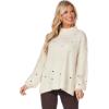 Mud Pie Women’s Mud Pie Women Novie Pom Pom Sweater(White)