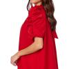 Mud Pie Women’s Mud Pie Women Roosevelt Party Dress(Red)