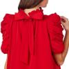 Mud Pie Women’s Mud Pie Women Roosevelt Party Dress(Red)