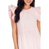 Mud Pie Women’s Mud Pie Women’s Bardot Maxi Dress(Pink)